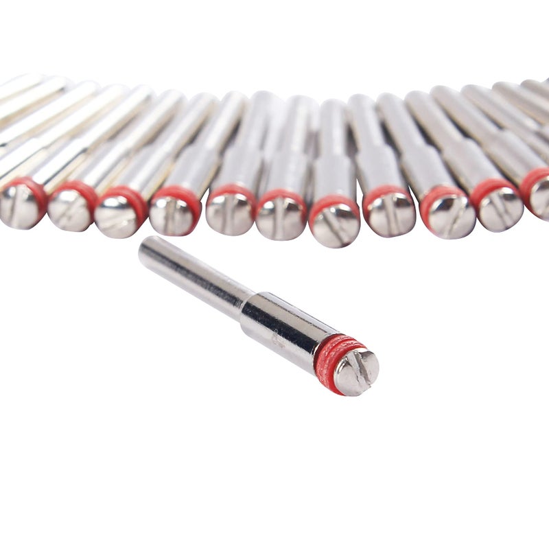Drilax 25-Pc Rotary Tool Mandrels (1/8" Shank) | Compatible with Dremel 402 Holders for Cut-Off Discs, Grinding Wheels & Polishing Accessories - Image 1